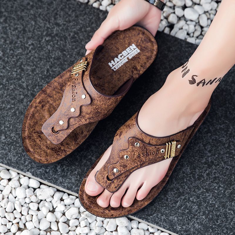 2026 New Men's Flip Flops Genu – обзор и цена Flip Flop Leather Men