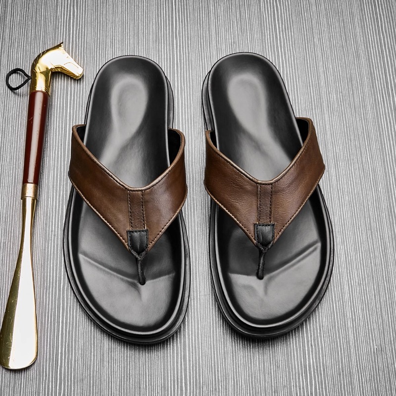 2026 Summer New Mens Genuine L – обзор и цена Flip Flop Leather Men