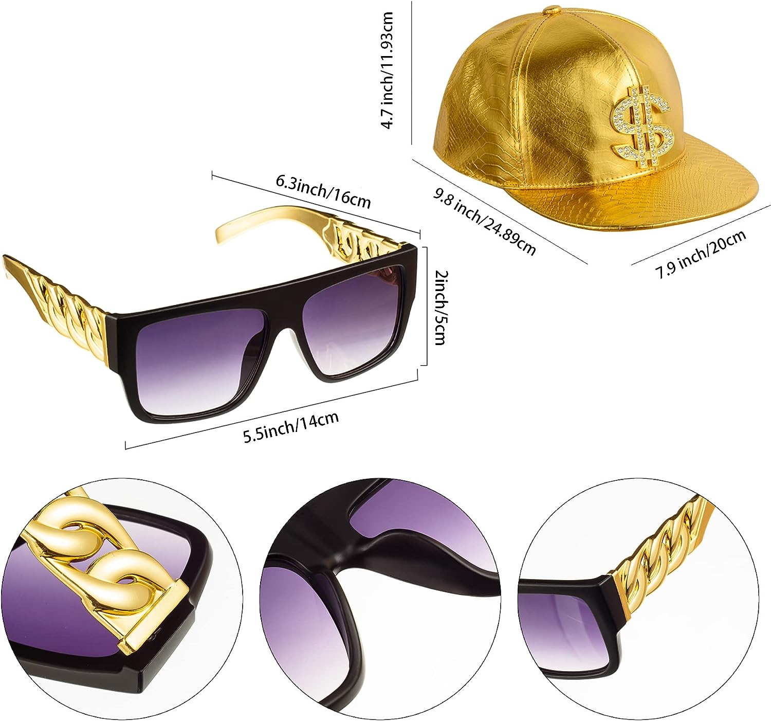 PESENAR 80s 90sHip Hop Costume – обзор и цена Sunglass Retainer Cord